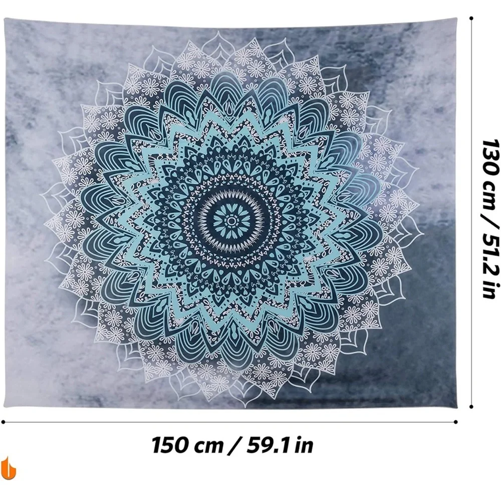 Not Fade Machine Washable Mandala Tapestry Wall Hanging Trippy Hippie Bohemian